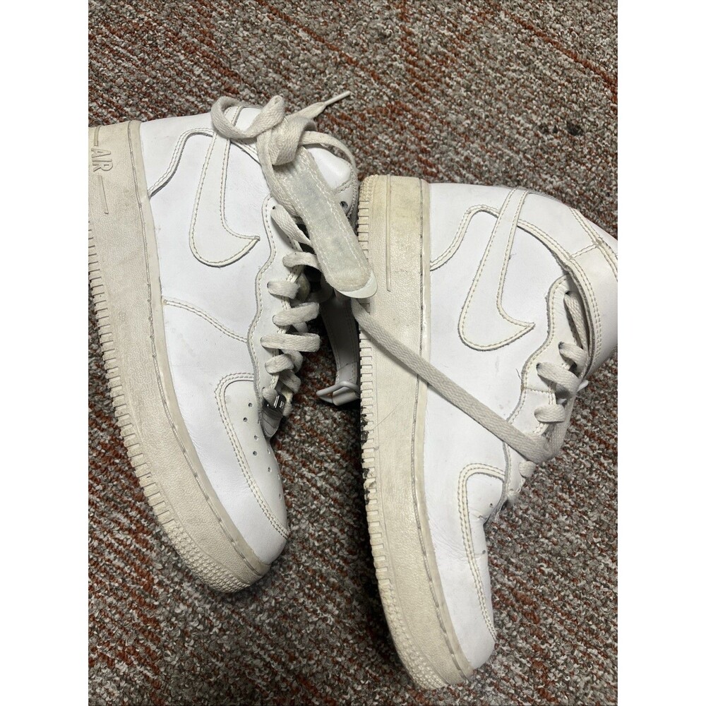 Nike Boys Air Force 1 Mid White Basketball Shoes Sneakers Size 6.5Y
